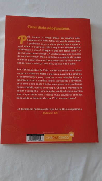 Livro como novo “A Dieta do que Se F*da” de Caroline Dooner