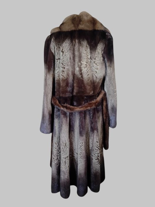 Saga mink. Дл 120см. Норковая шуба с соболем. Натуральная шуба