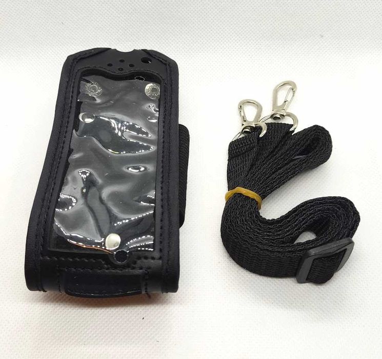 Bolsa pele walkie talkie rádio comunicações