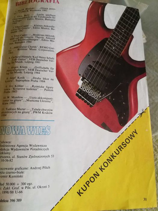 Czasopismo  "Nowa Wieś"  1989 – Wydanie Specjalne , Elementarz Gitarzysty.