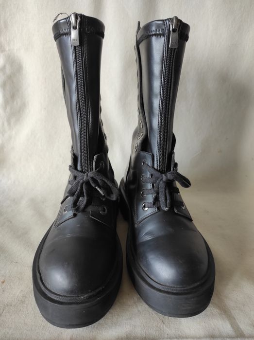 Czarne trapery workery damskie  Sergio Bardi nr 38
