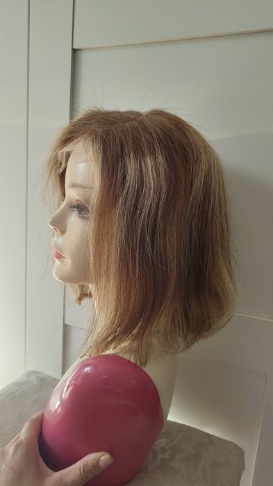 Peruka z naturalnych włosów lace front . Nowa.