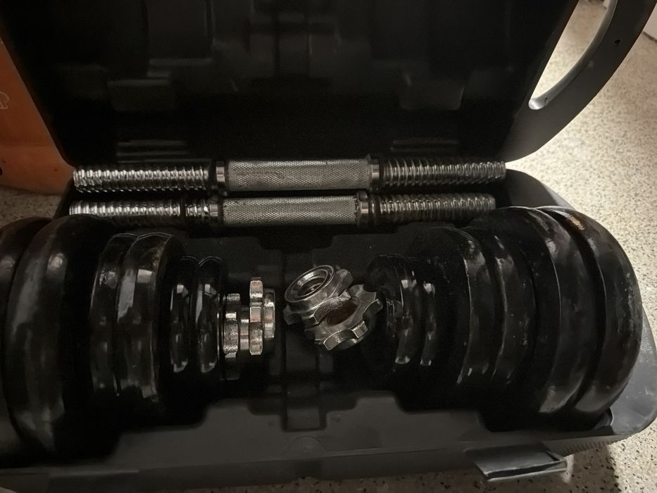 Kit de Halteres Ajustáveis com Maleta