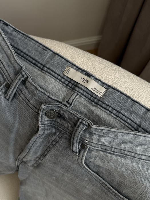 Krótkie spodenki jeansowe Mango Man 40 szare stan bardzo dobry