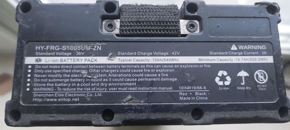 Акумулятор  для електровелосипеда 36v 15Аh електросамокату Freego