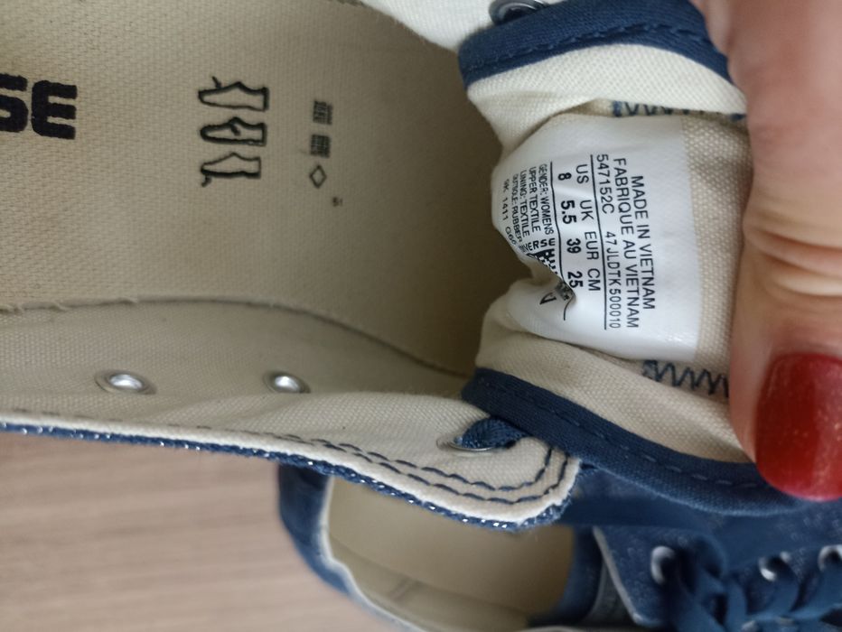 Piękne trampki Converse All Star brokatowe