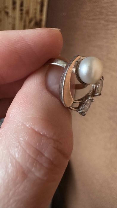 Каблучка з  перлиною