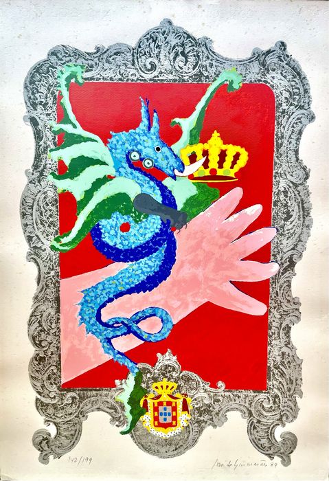 Serigrafia de José de Guimarães 1989