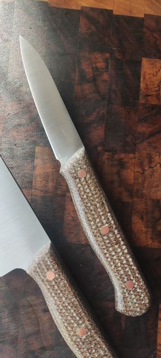 Кухонные ножи ручной работы: Шеф и Универсал. Набор 2шт. Сталь 50Х14МФ