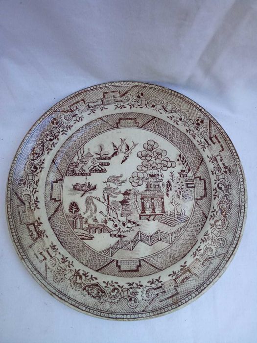 Prato Decorativo Inglês Willow Pattern