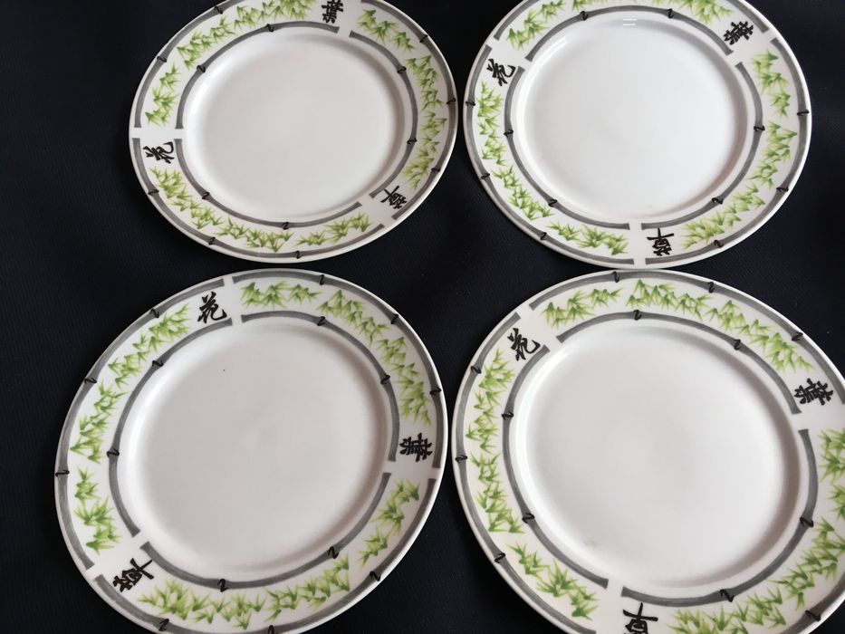 Talerze deserowe, sushi,  porcelana