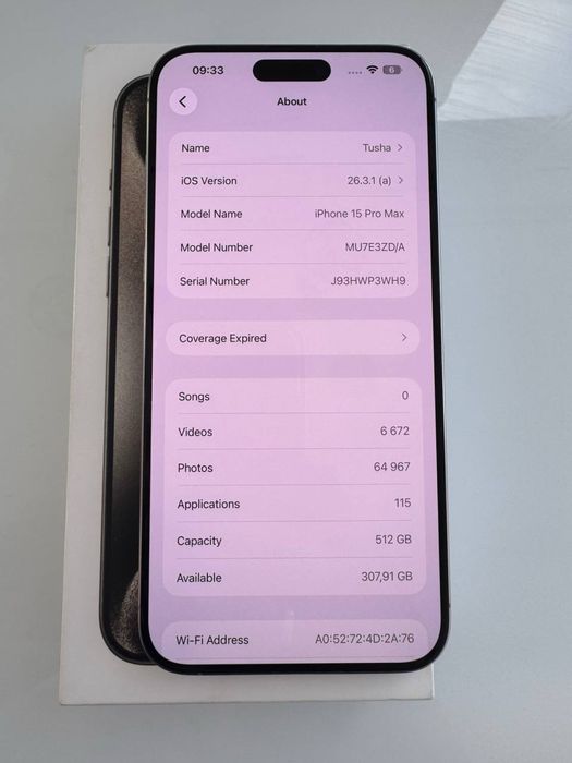 Iphone 15 pro max 512gb