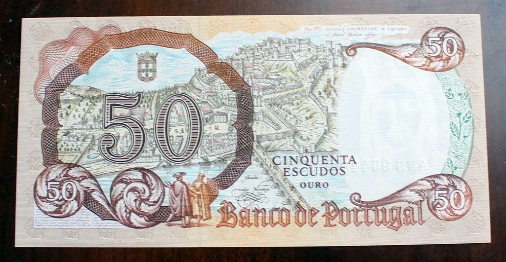 5 Notas de Escudos do ano de 1964 a 1989