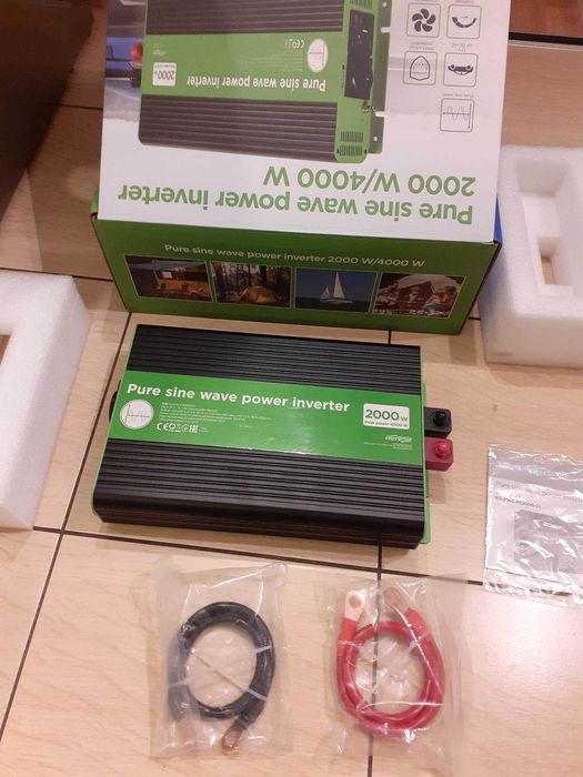 Przetwornica Gembird 12v/230 VOLT ,moc 2000w/4000w,czysty sinus