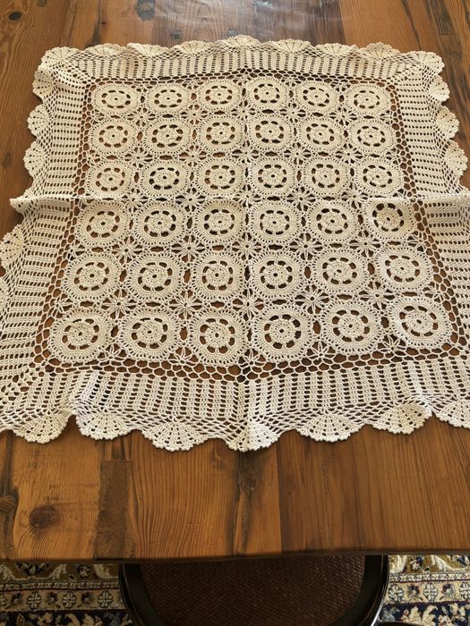 Toalha crochet 78x78