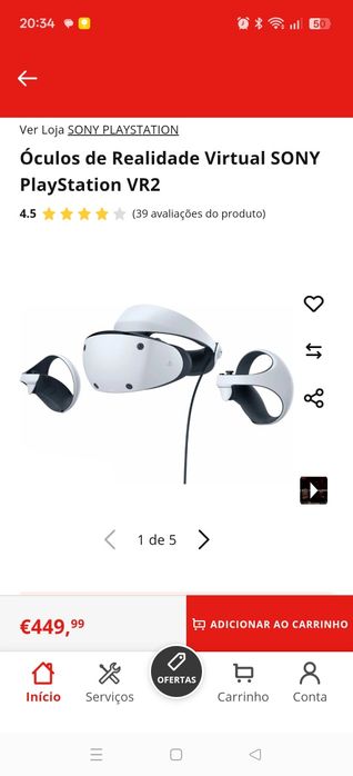 Óculos VR para Playstation 5