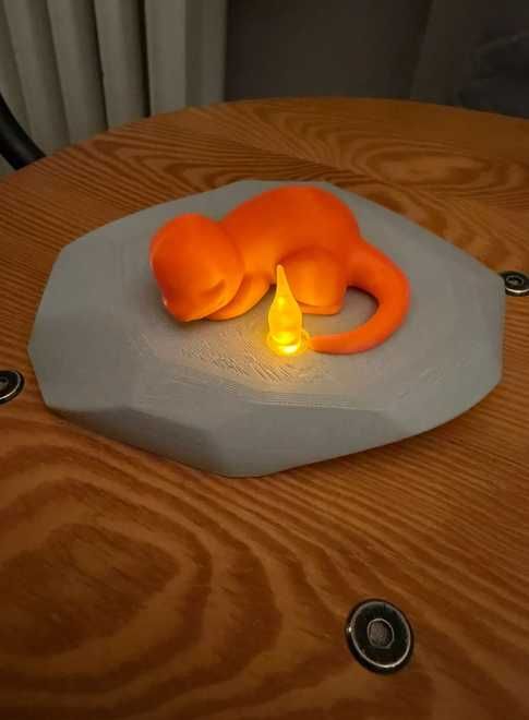 Pokemon Charmander com luz 3D personalizado