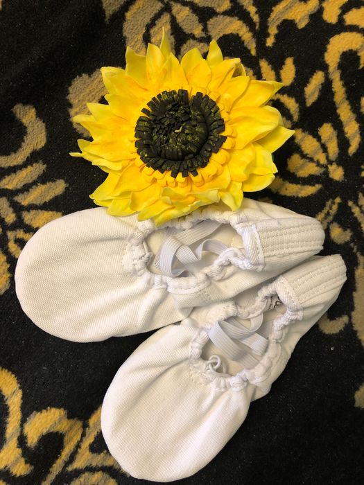 Балетки Danceme (чешки танцевальные) классика бел р.32(19см)