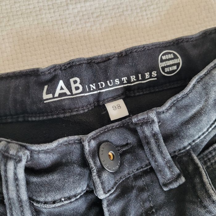 Spodnie jeans skinny lab industries kappahl 98 czarne szare