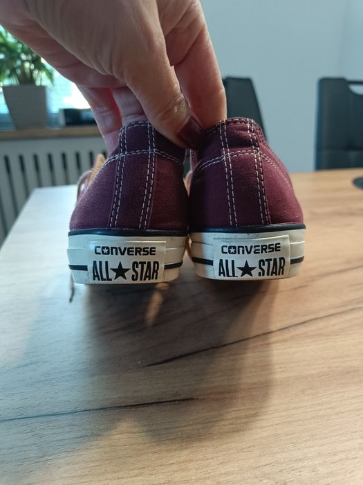 Buty Converse All Star trampki rozm.41, krótkie,bordowe,stan bardzo do