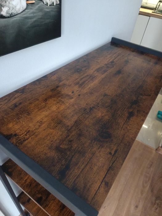 Regał drewniano metalowy