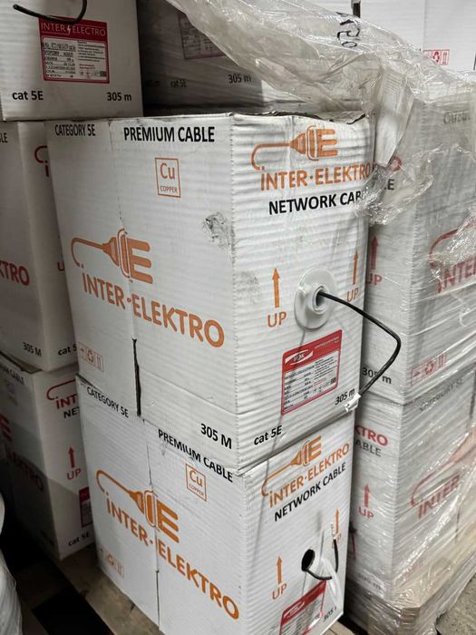 Мережевий кабель FTP CAT5E 4P 0,50 мм DCG (екранований), 305 м, CCA, PVC (упаковка 305 метрів)