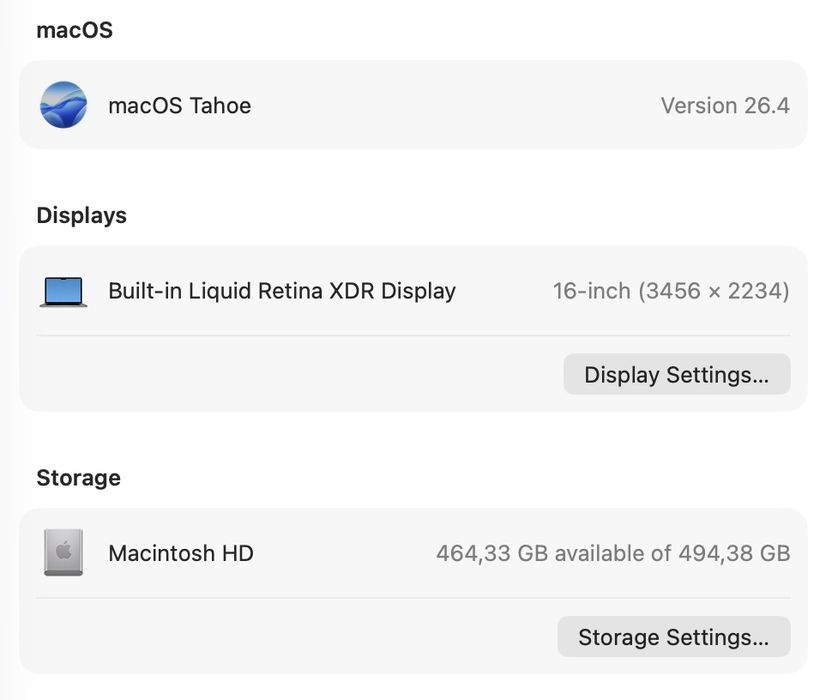 MacBook Pro 16’ 2023 12/19 Core M2 Pro 16Gb 512Gb 99%