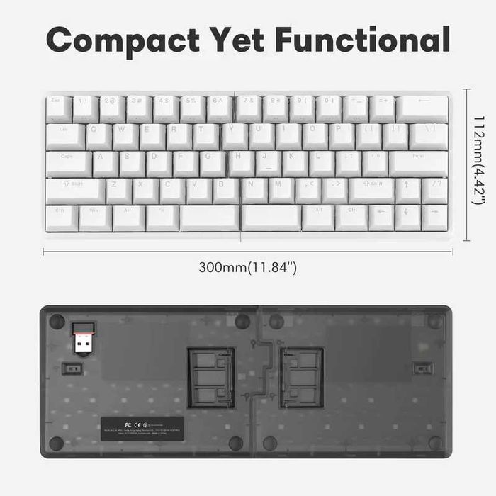 Teclado Mecânico NocFree Lite + Wrist Rest + Mala Transporte