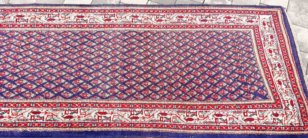 Chodnik wełniany Iran tkany ręcznie 444 x 89 cm wełna
