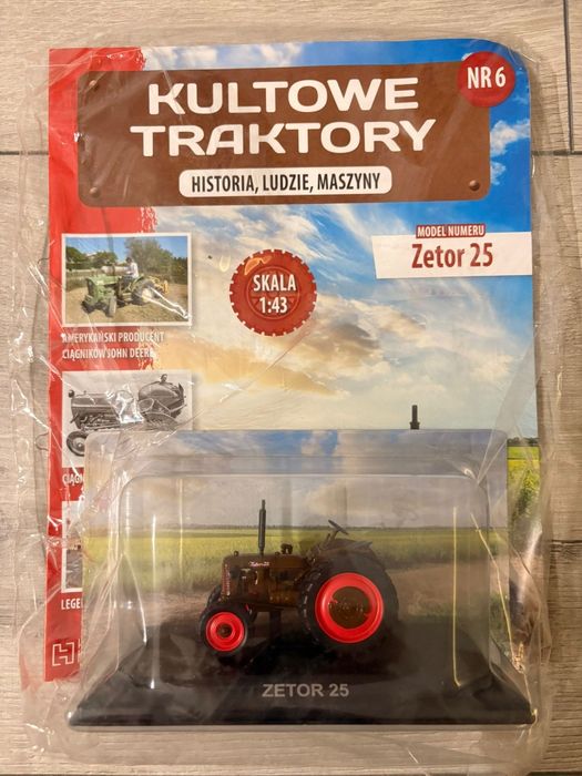 Kultowe traktory nr 6 Zetor 25 skala 1:43 Hachette kolekcja PRL gratis