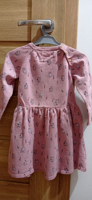 Sukienka sweterkowa w sowy Cool Club rozmiar 98