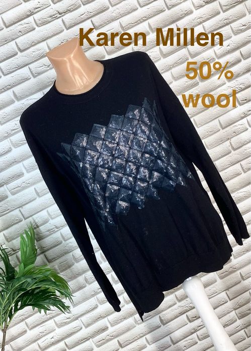 Karen Millen czarny sweter 51% wool