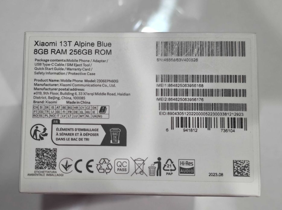 Smartphone Xiaomi 13T 8GB/256G