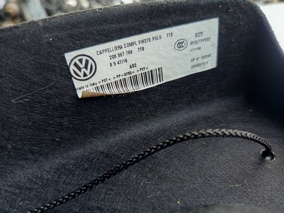 Półka Bagażnika VW Volkswagen POLO VI 2G 2G6.867.769
