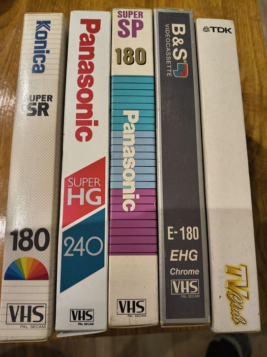 Kasety VHS 5szt uzywki