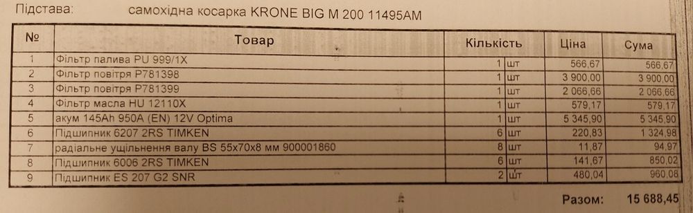 Самохідна косарка Krone Big M400