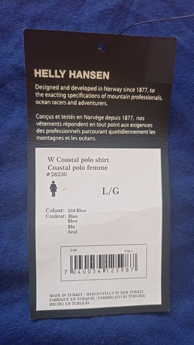 Nowa bawełniana koszulka polo Helly Hansen rozmiar L