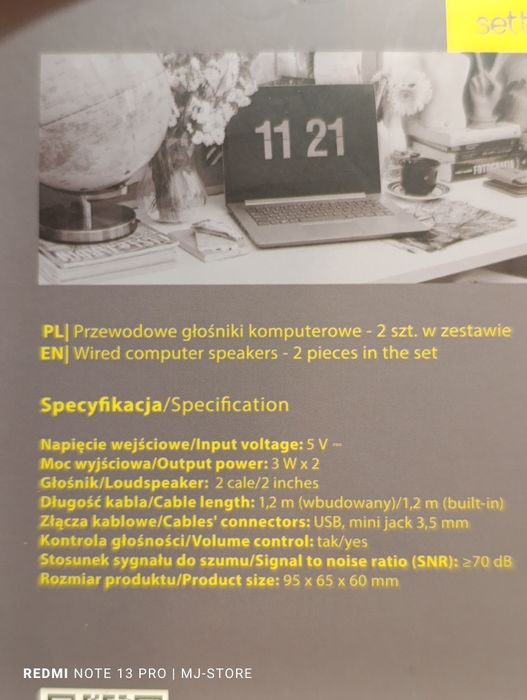 Przewodowe głośniki komputerowe