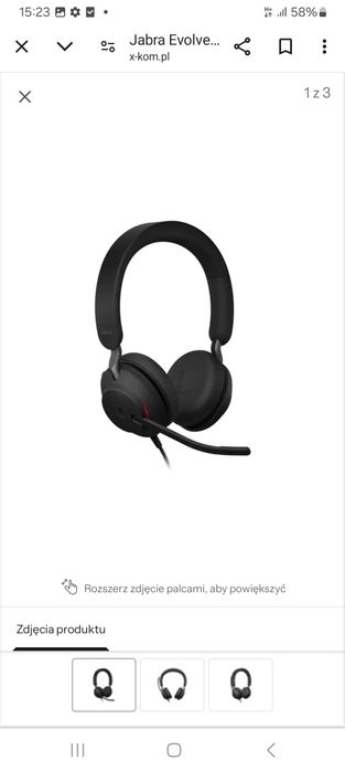 Jabra evolve 2 40 słuchawki przewodowe biurowe z mikrofonem