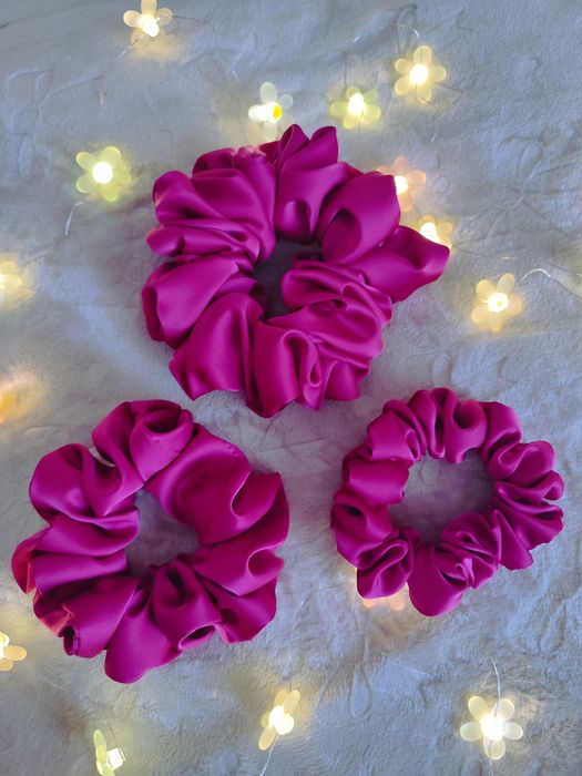 Scrunchie do włosów Standard Fuksja