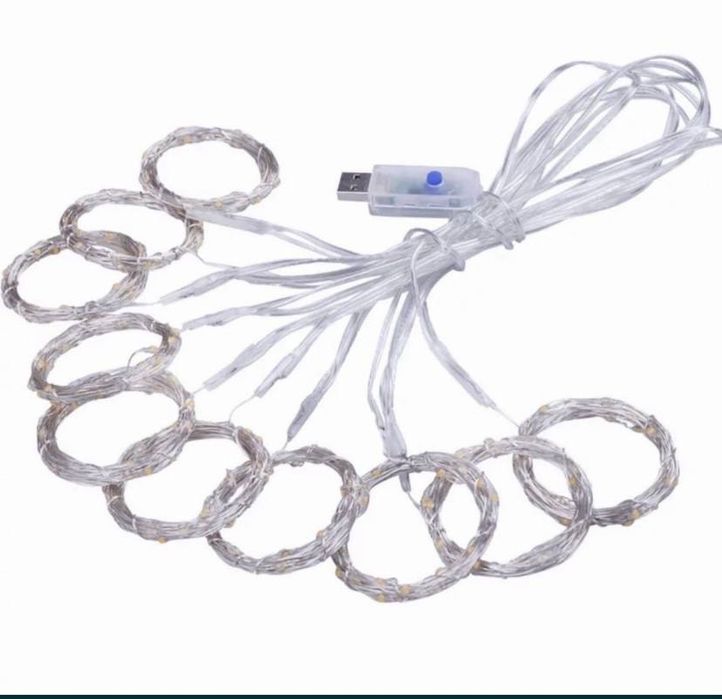 Гирлянда-штора 3x3 м, кольорова, 300 діодів (LED) Гірлянда-штора