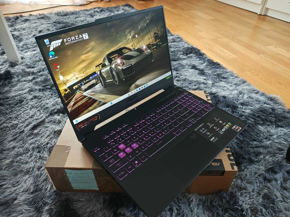 GAMINGOWY Laptop ASUS TUF 15.6"R5 12x4.55Ghz16GB,RTX4050/140W-6GB/GW27