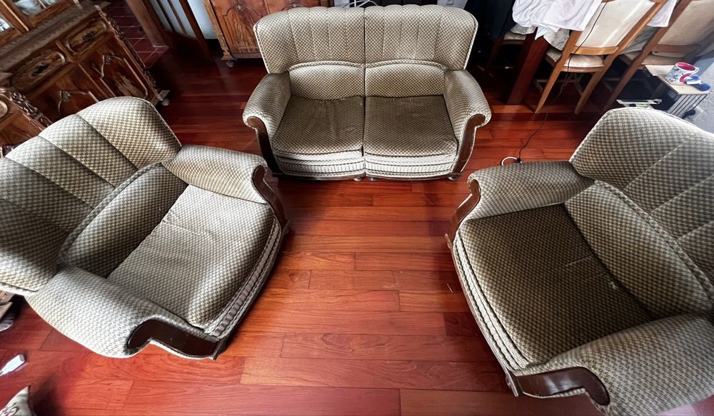 Sofa  vintage conjunto de 3