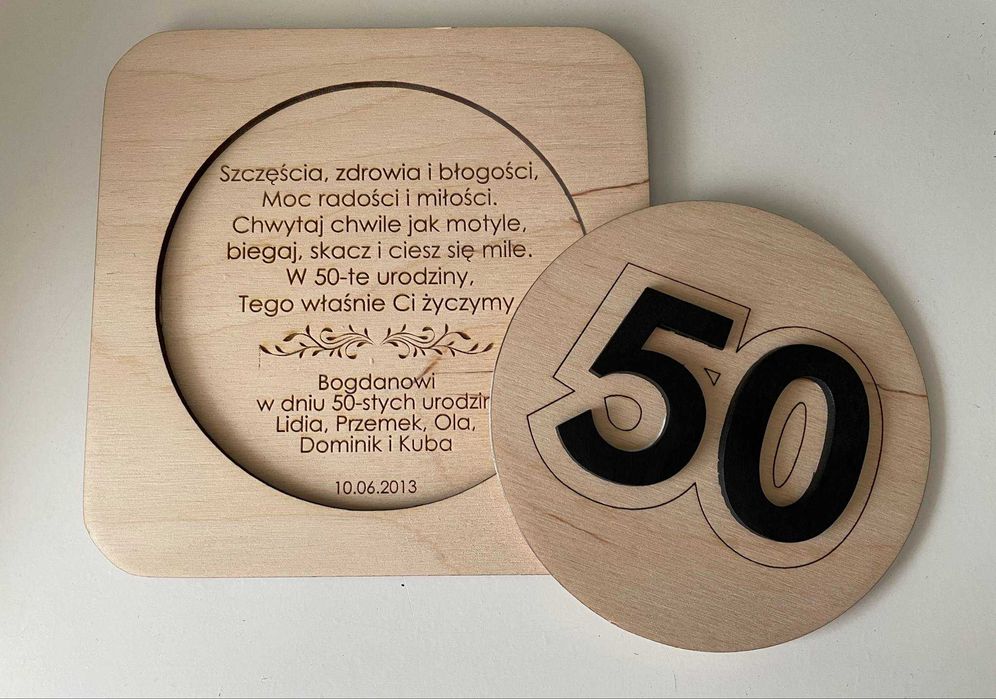 Kartka Urodzinowa Drewniana