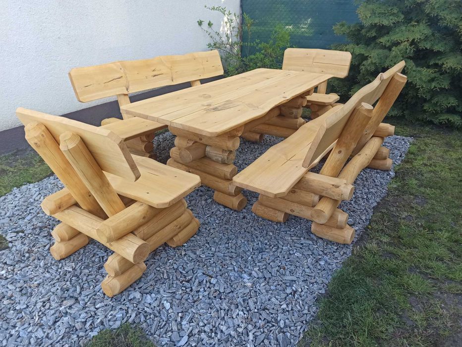 Dostępne od ręki !!! Komplet ogrodowy stół ławki meble ogrodowe