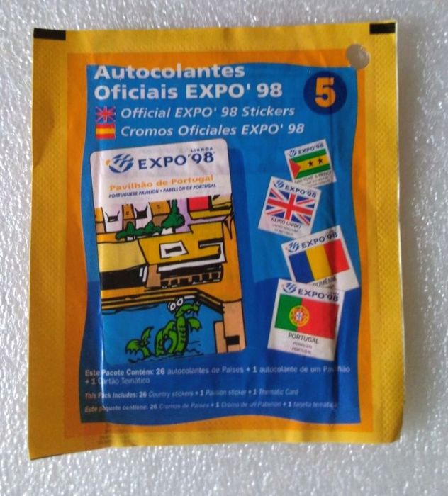 Saqueta Autocolantes Especiais Expo 98 Selada