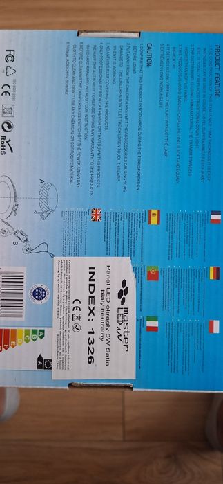 4 x Lampa, panel led, podtynkowy panel led