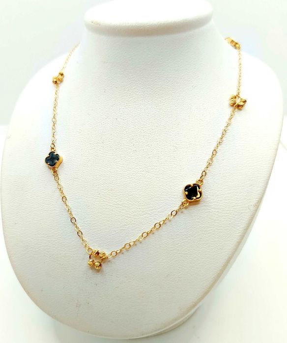 Złoty naszyjnik Zdobiony NOWY PR.585 W:4,60gr Dł.42-45cm InterSKLEP