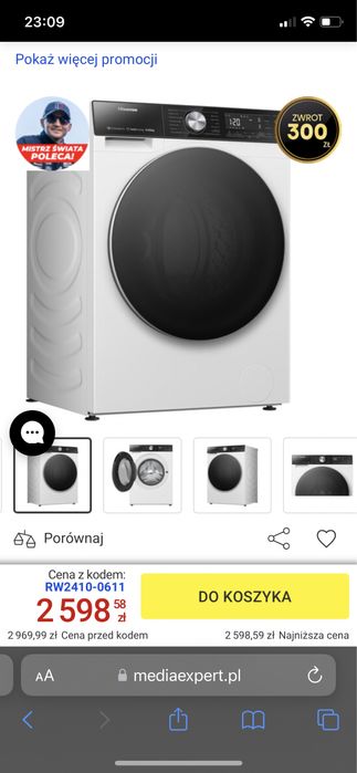 Nowa pralko suszarka Hisense Seria 5s Autodozowanie 10.5/6kg