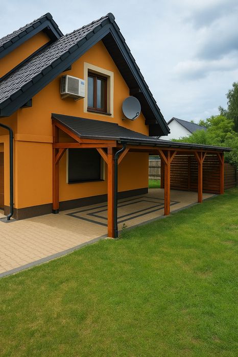 WIATA NA SAMOCHÓD Kraków– Trwała Drewniana KVH carport